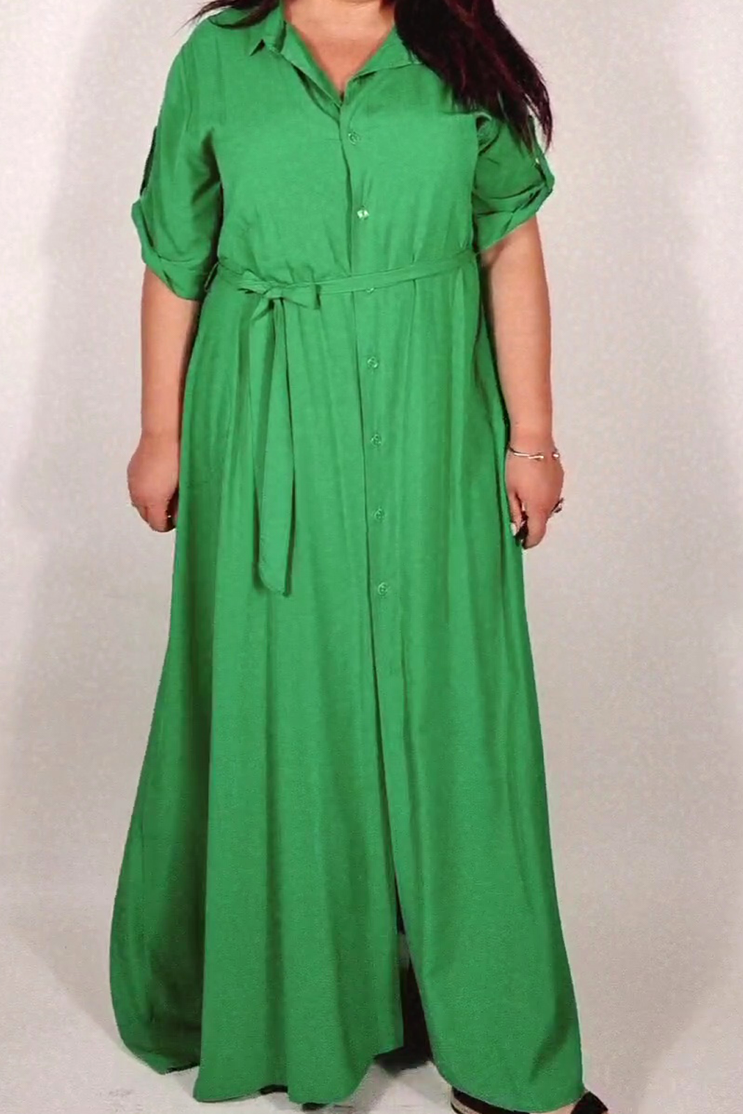 Φόρεμα πράσινο σεμιζιέ