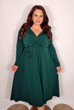 Φόρεμα midi πράσινο κρουαζέ 