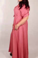 Φόρεμα ροζ σεμιζιέ